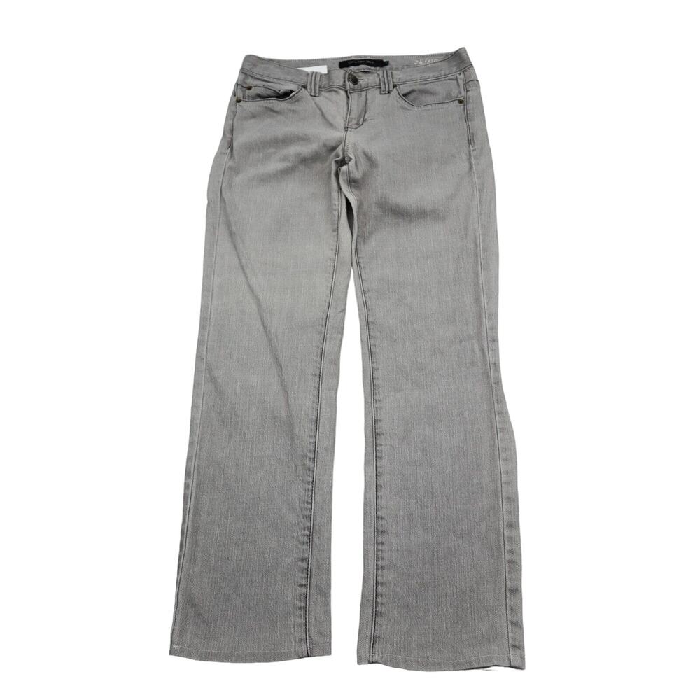 Calvin Klein Jeans Pants Womens 6 Gray Denim Flat Front Straight Pockets Bottoms